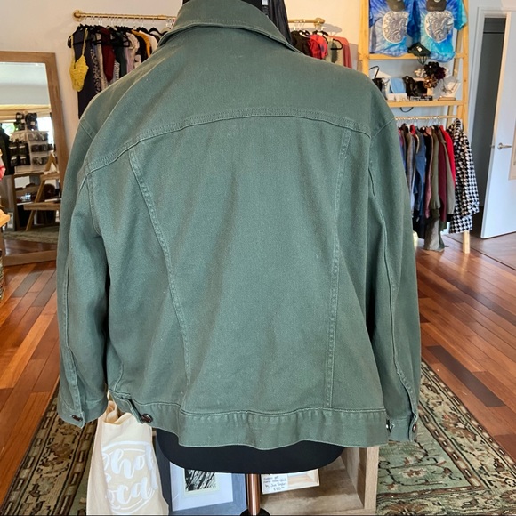 Joe Fresh Green Denim Jacket - Picture 2 of 3